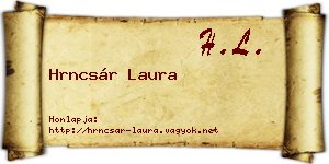 Hrncsár Laura névjegykártya