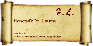 Hrncsár Laura névjegykártya